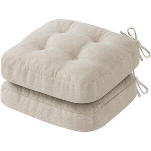 Dining Chair Cushions Set of 2 Memory Foam Seat Pads Non Slip Ties Indoor Kitche